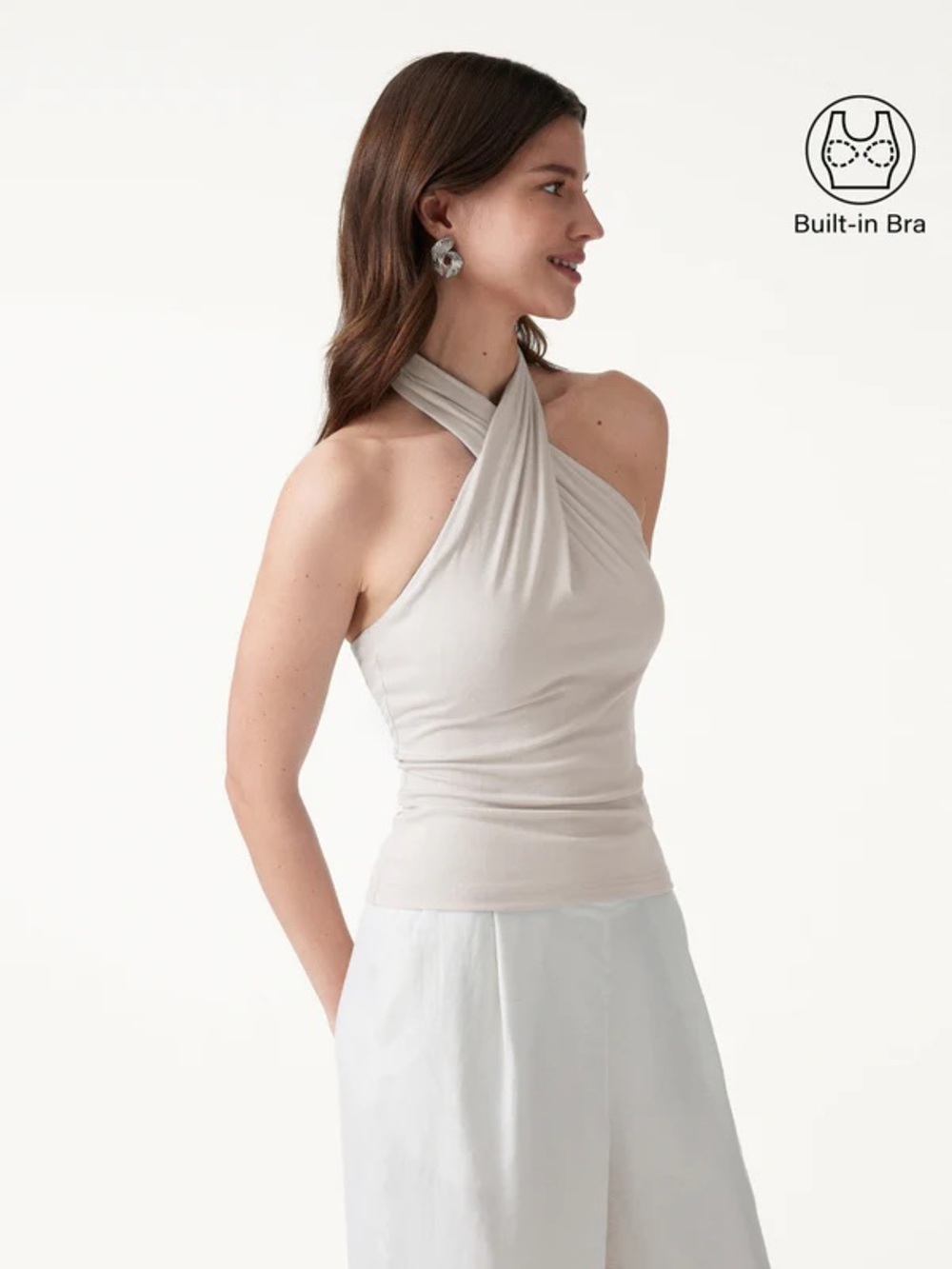 OGL Criss Cross Halter Neck Going-Out Bra Top